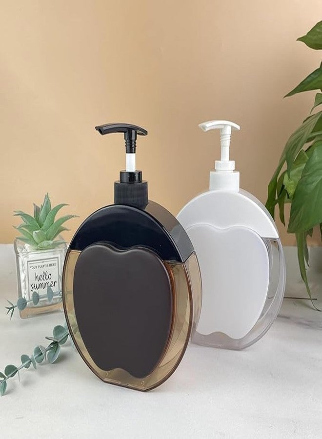 Copelle Apple-Shaped soap Dispenser for wash Basin Plastic Detachable Hand sanitizer Shower Gel Bottle for Bathroom handwash Dispenser Bottle Kitchen Accessories Items for Home (Black) (Pack of 1) - Image 2